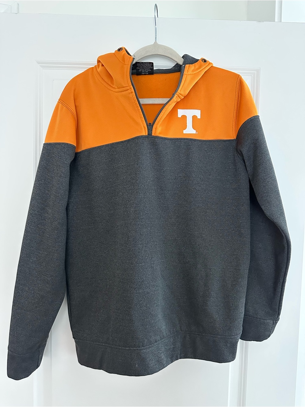 Colosseum Men's Orange and Charcoal Zip-Up Hoodie